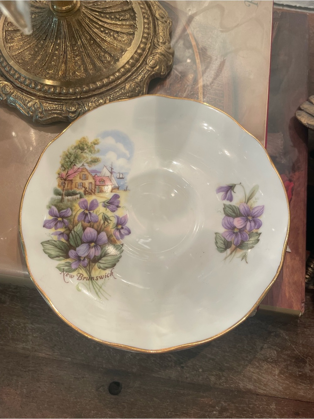 Vintage New Brunswick Crown Trent Fine Bone China Saucer